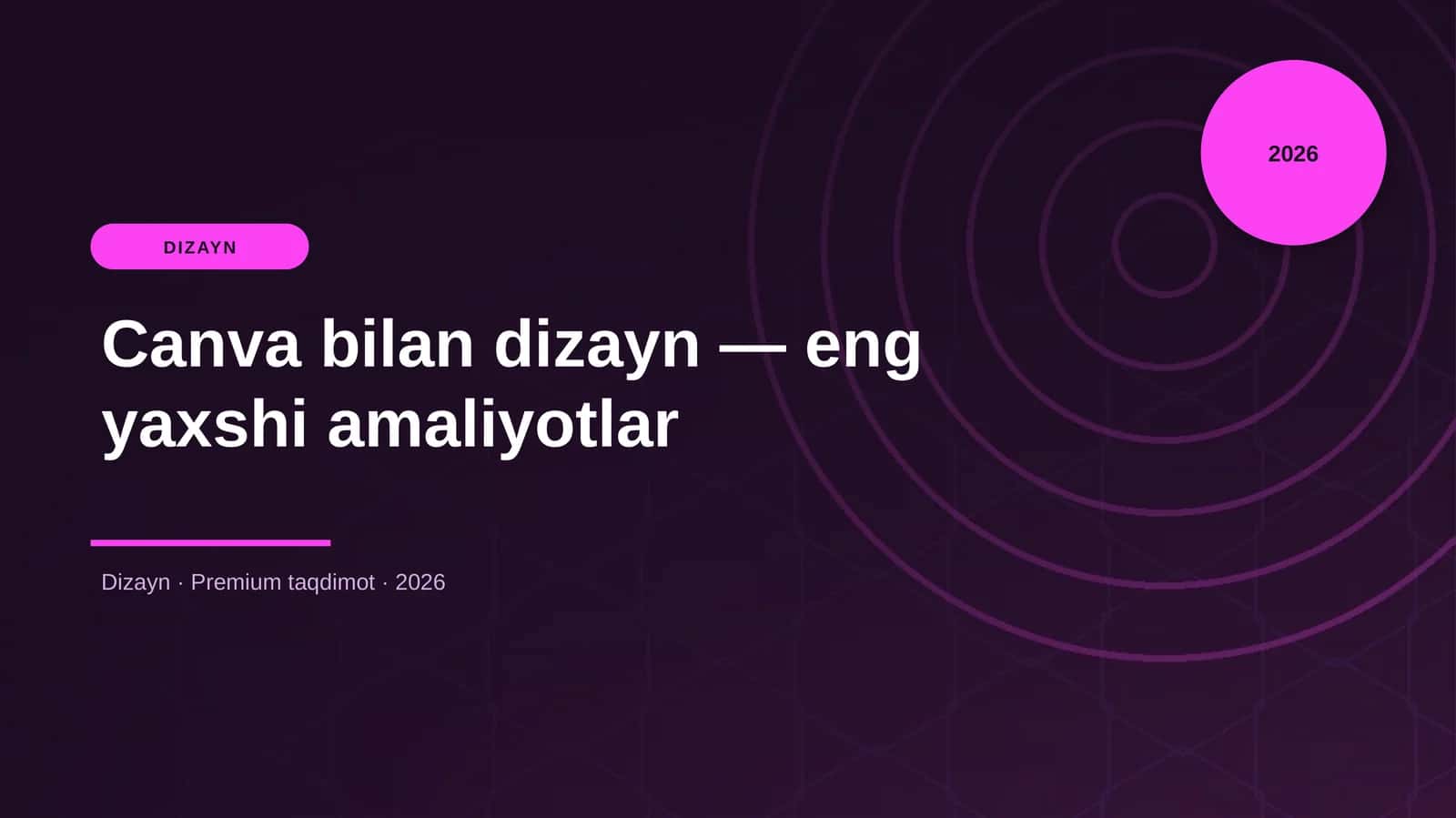 Canva bilan dizayn — eng yaxshi amaliyotlar