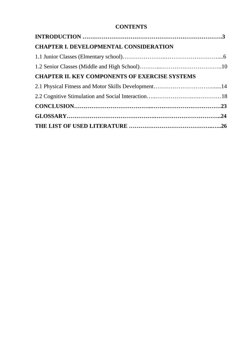 Developmental Considerations and Key Components of Exercise Systems in School-Age Children