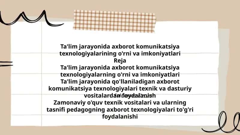 Ta'lim jarayonida axborot komunikatsiya texnologiyalarining o'rni va imkoniyatlari