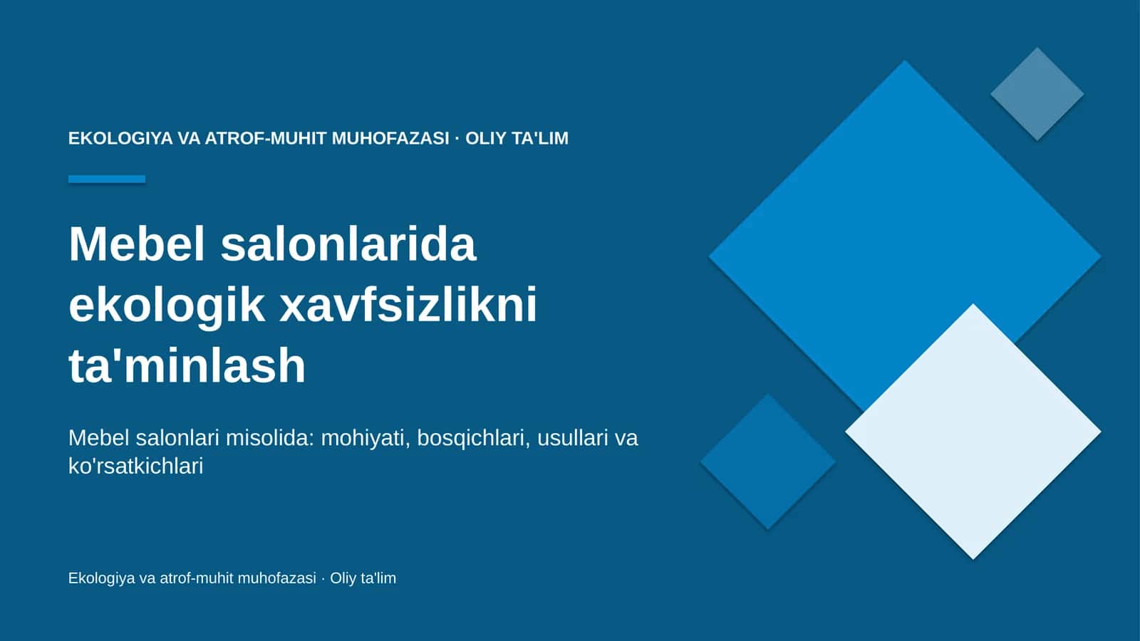 mebel salonlarida ekologik xavfsizlikni ta'minlash 9814