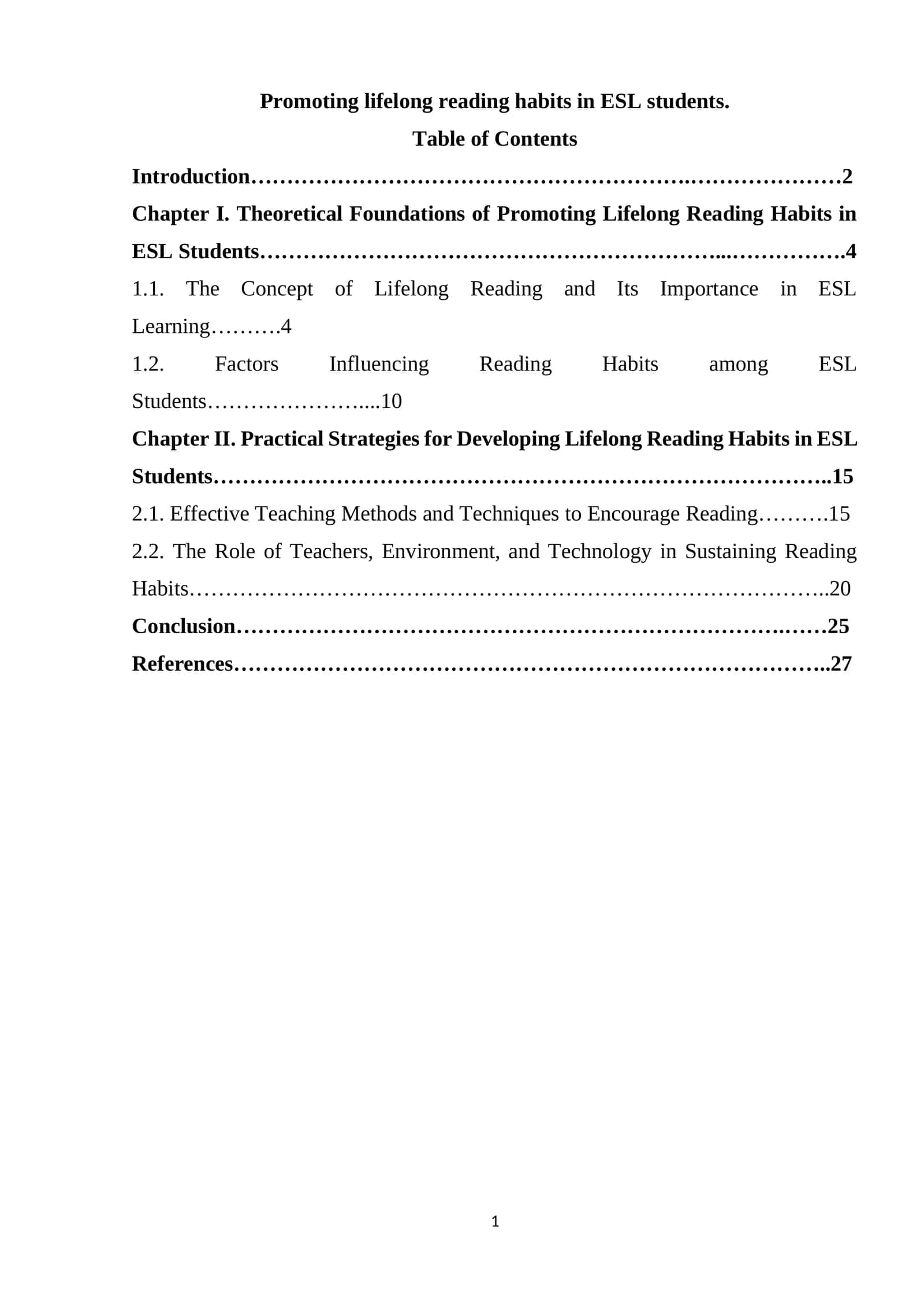 Promoting Lifelong Reading Habits in ESL Students