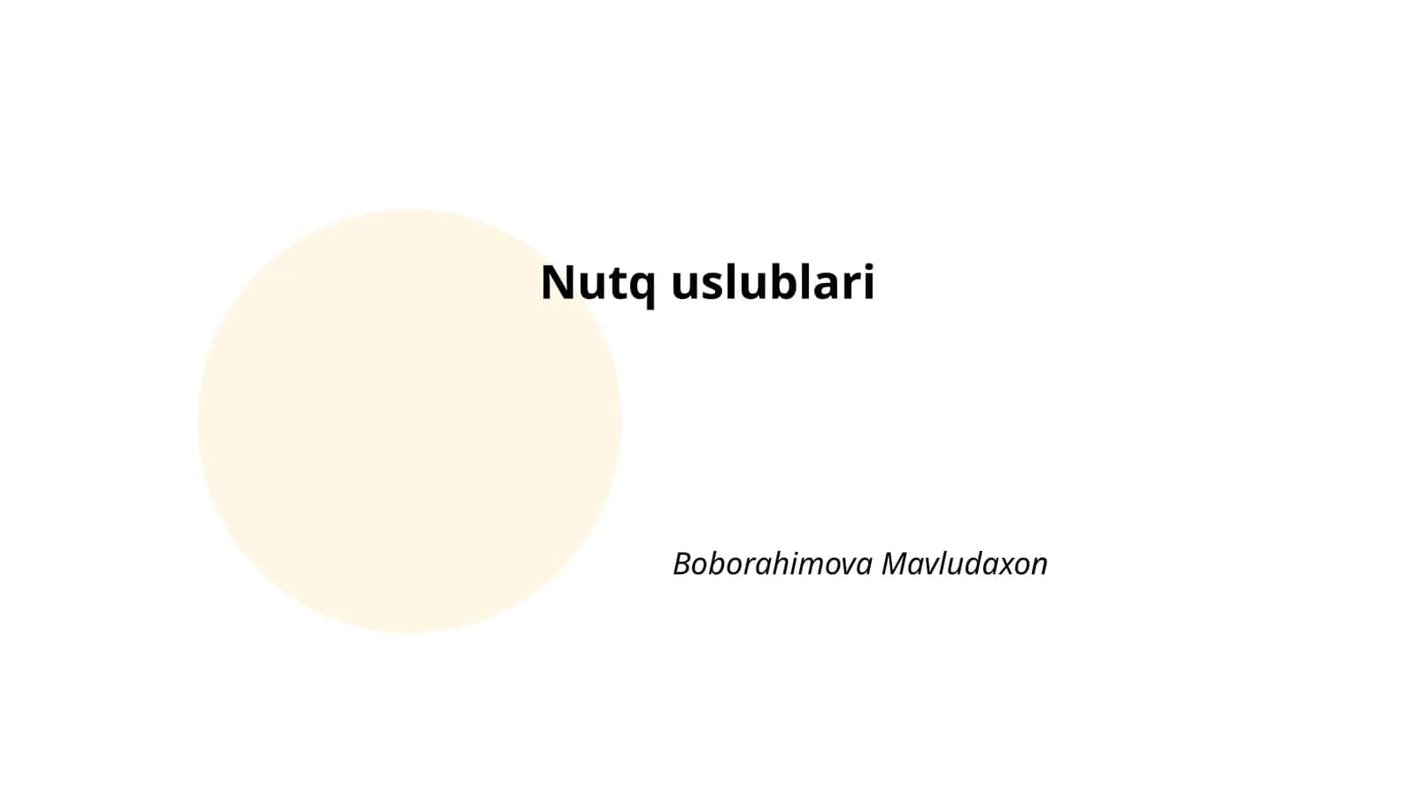 Nutq uslublari