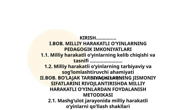 Milliy harakatli o‘yinlarning pedagogik imkoniyatlari