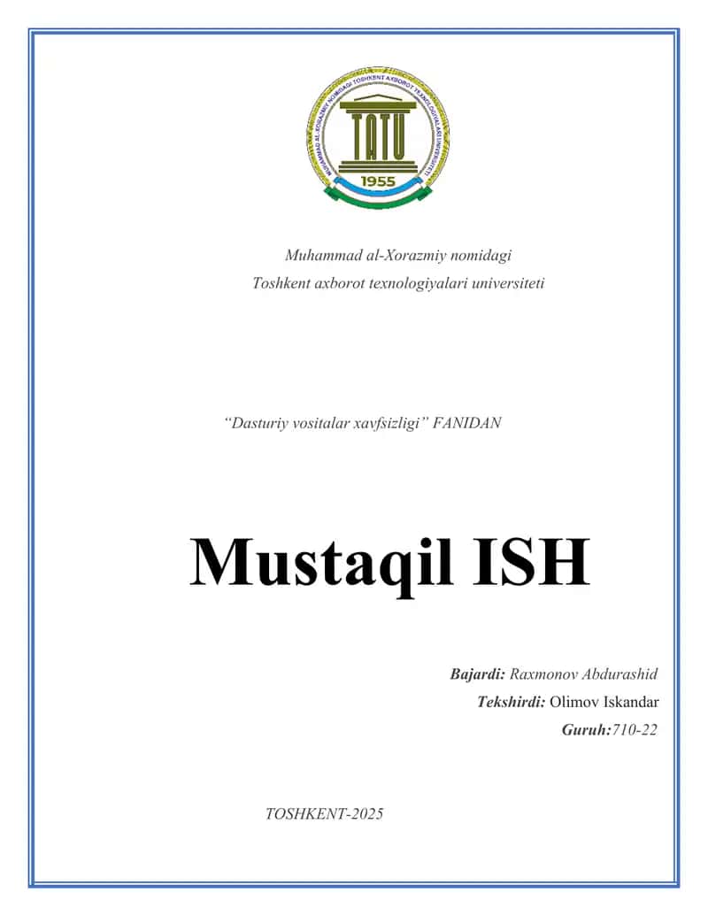 Pentesting usul va vositalarining tahlili.