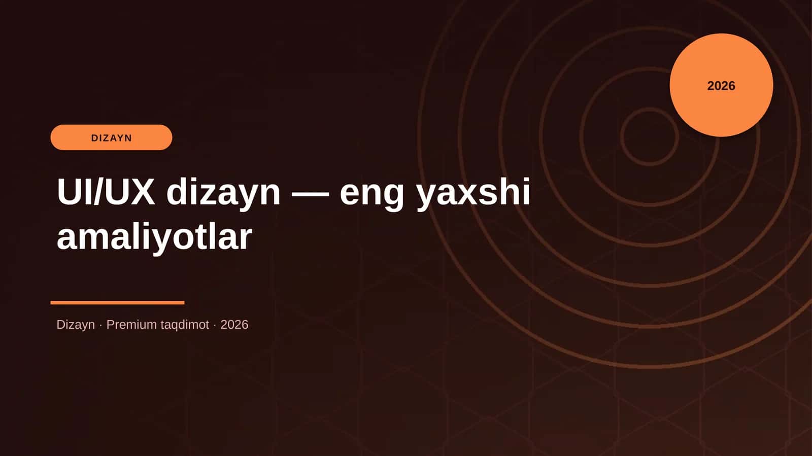 UI/UX dizayn — eng yaxshi amaliyotlar