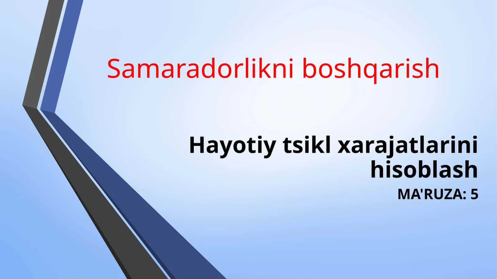 Hayotiytsiklxarajatlarini hisoblash
