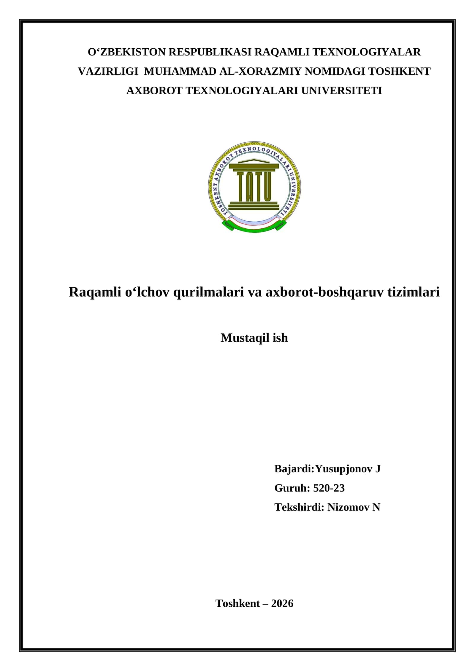 Elektromexanik o‘lchash asboblari haqida umumiy tushuncha