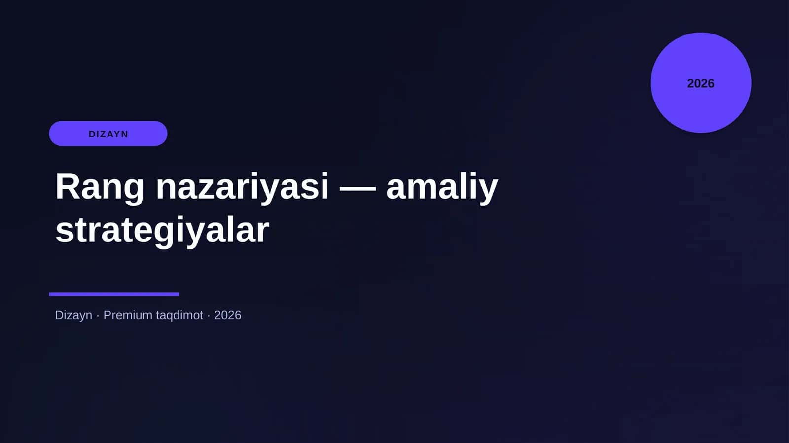 Rang nazariyasi — amaliy strategiyalar