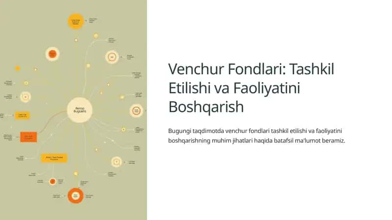Venchur Fondlari: Tashkil Etilishi va Faoliyatini Boshqarish