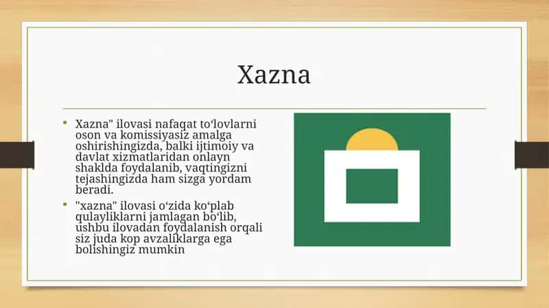 Xazna ilovasi
