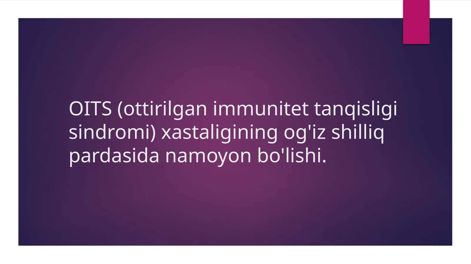 OITS (Ottirilgan Immunitet Tanqisligisindromi)
