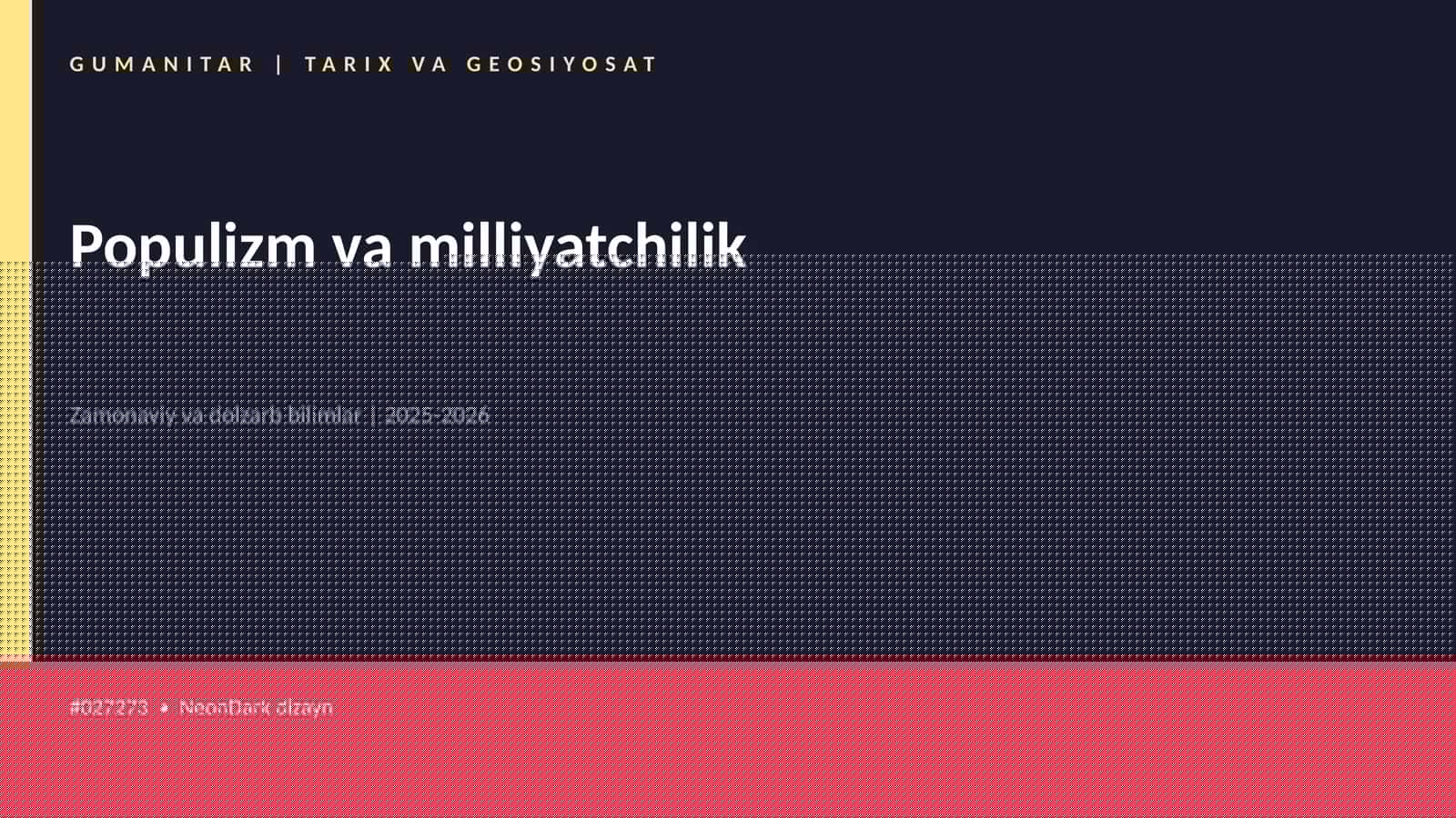 Populizm va milliyatchilik