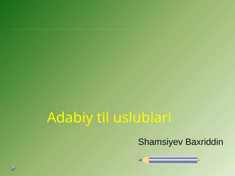 Adabiy til uslublari