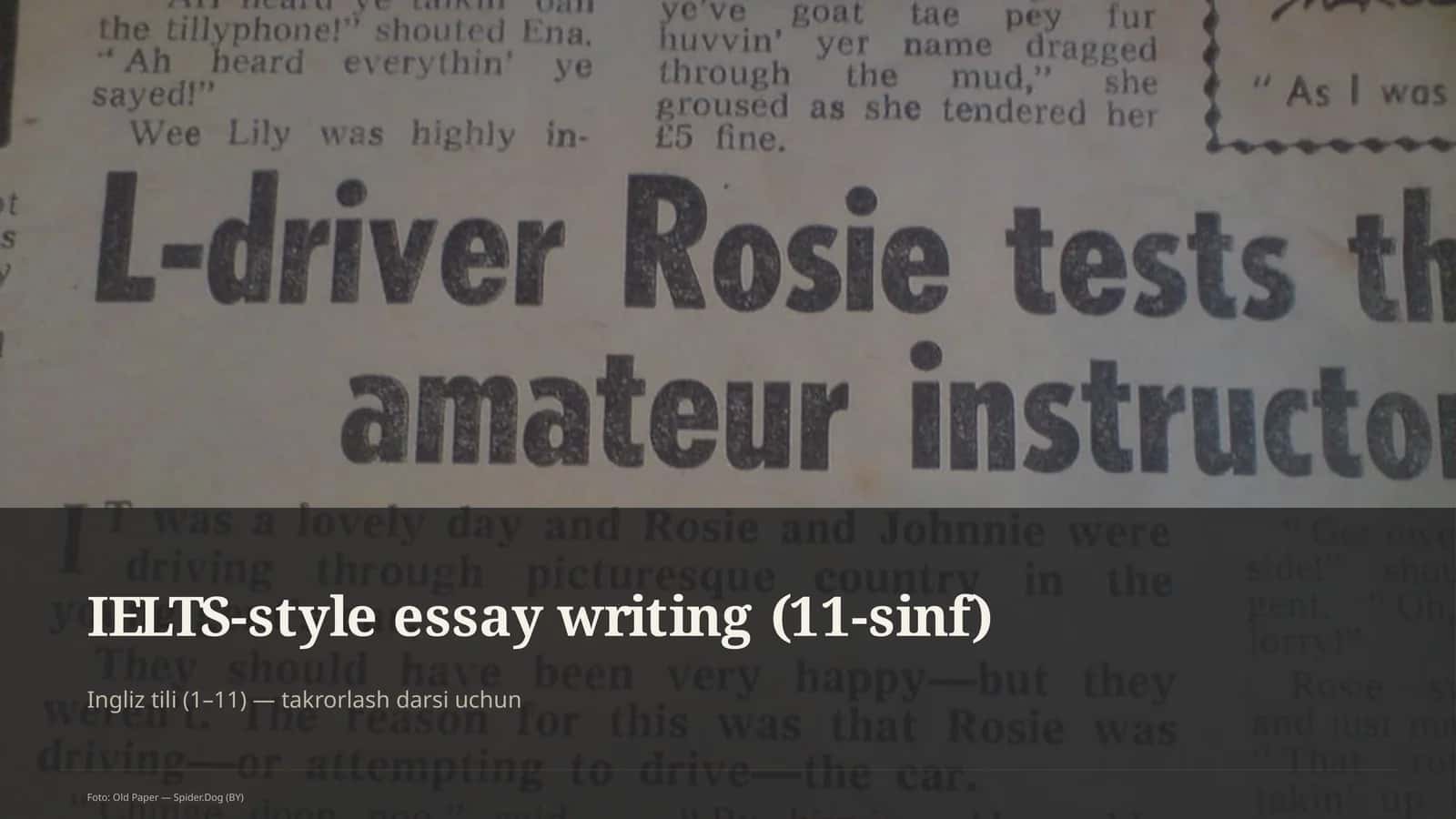IELTS-style essay writing (11-sinf)