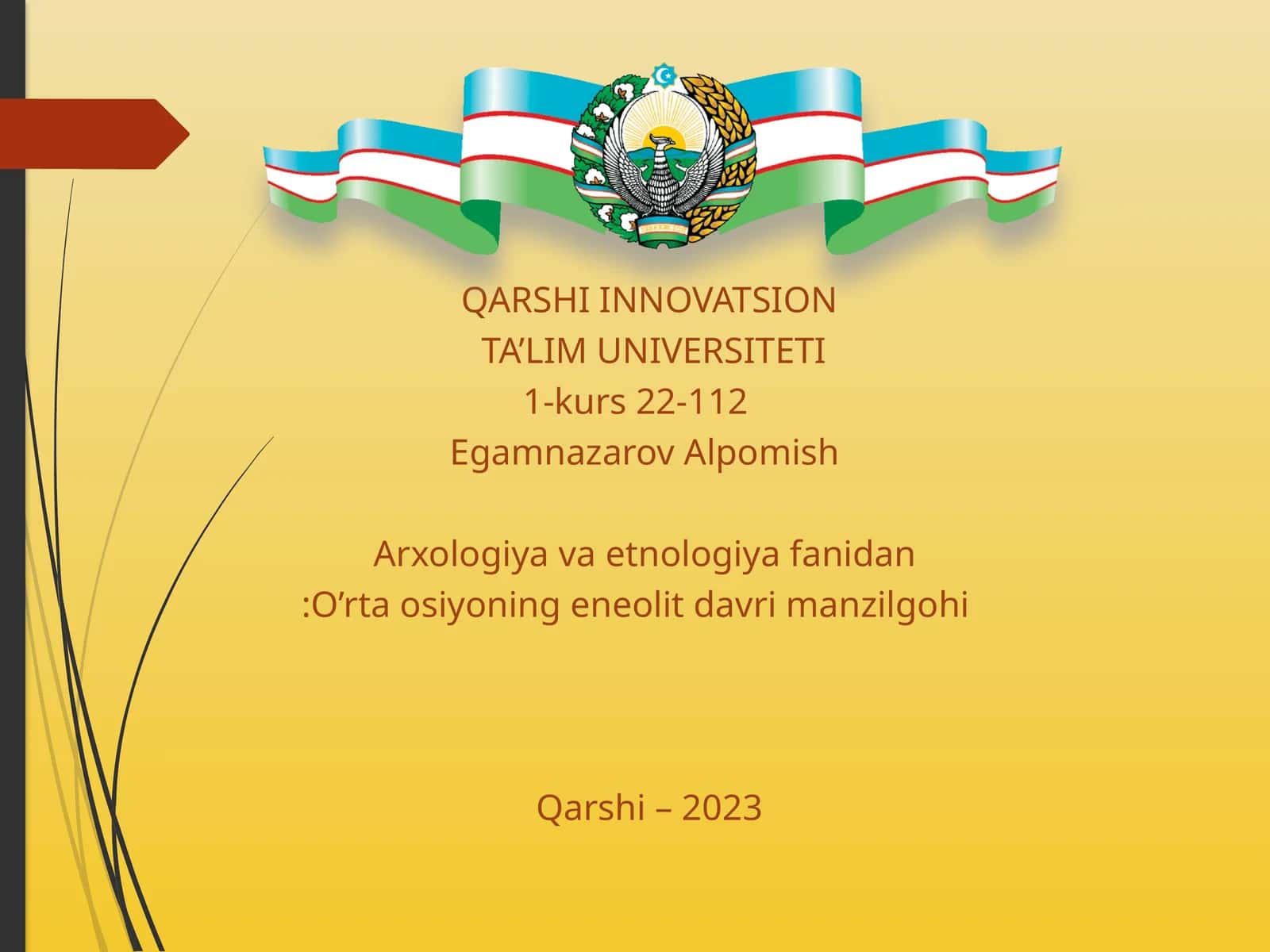 O'rta osiyoning eneolit davri manzilgohi