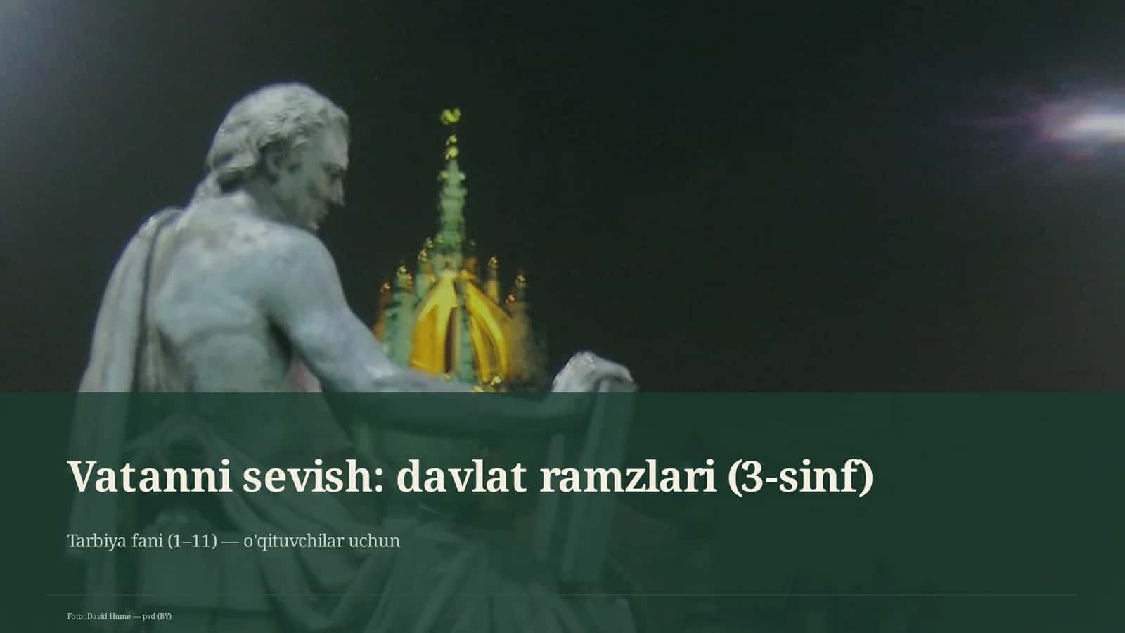Vatanni sevish: davlat ramzlari (3-sinf)
