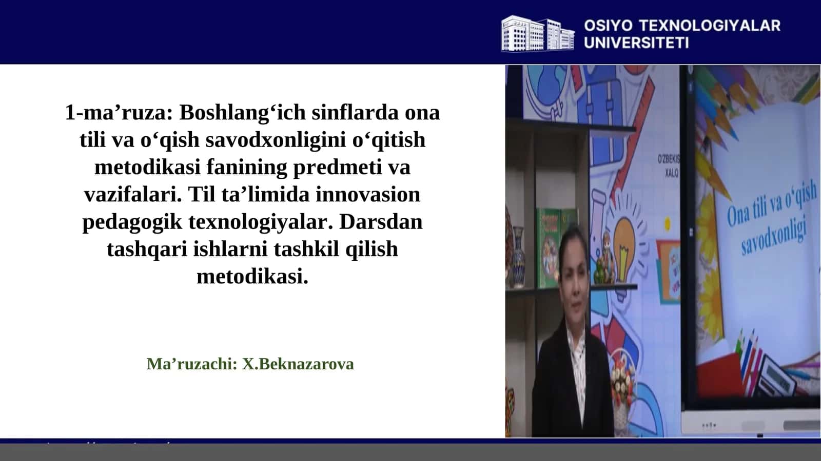 Boshlang‘ich sinflarda ona tili va o‘qish savodxonligi