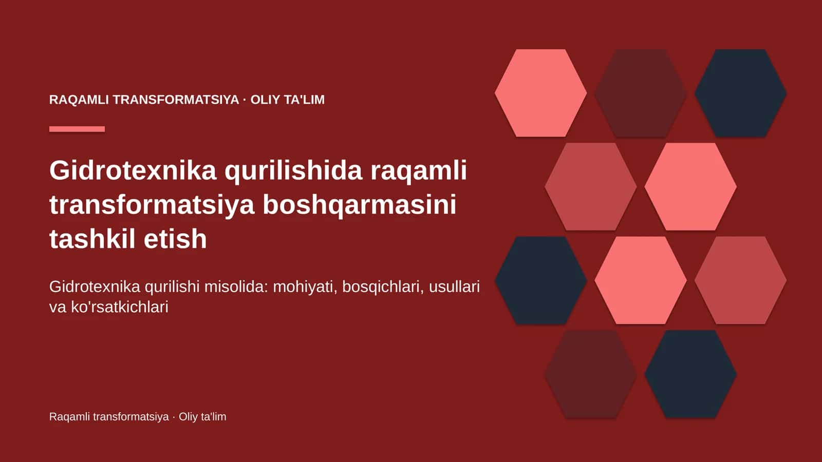 gidrotexnika qurilishida raqamli transformatsiya boshqarmasini tashkil etish 5747