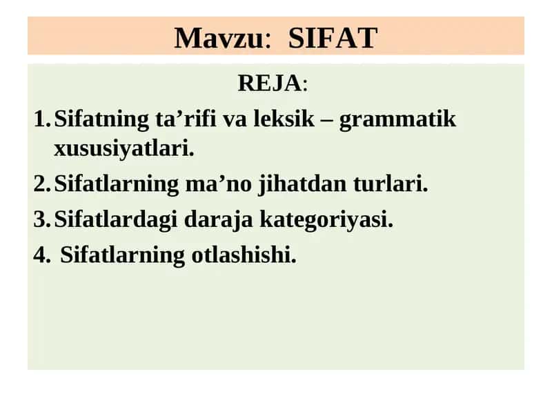 SIFAT