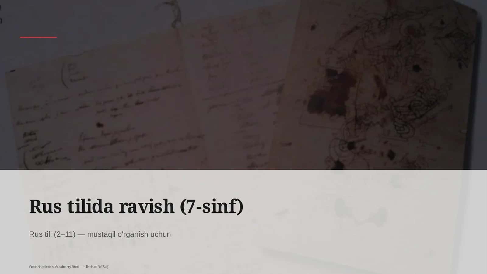 Rus tilida ravish (7-sinf)