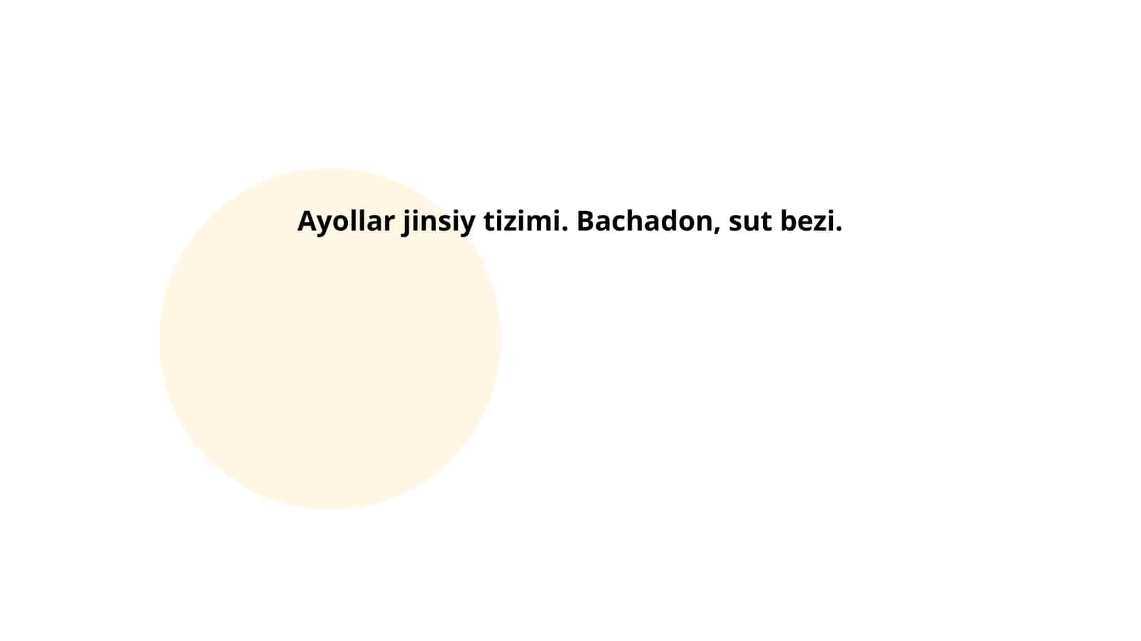 Ayollar jinsiy tizimi. Bachadon, sut bezi