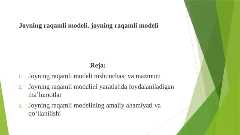 Joyning raqamli modeli