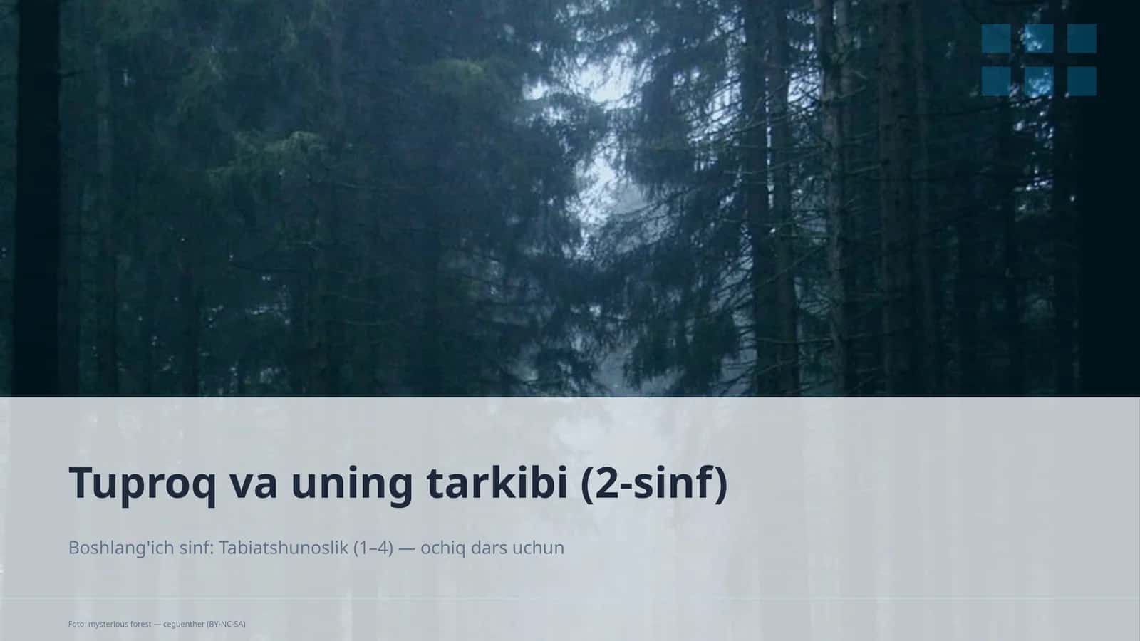 Tuproq va uning tarkibi (2-sinf)