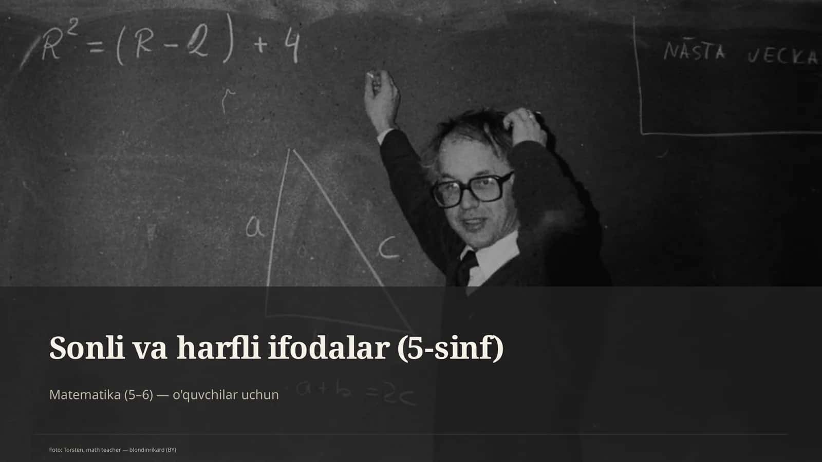 Sonli va harfli ifodalar (5-sinf)