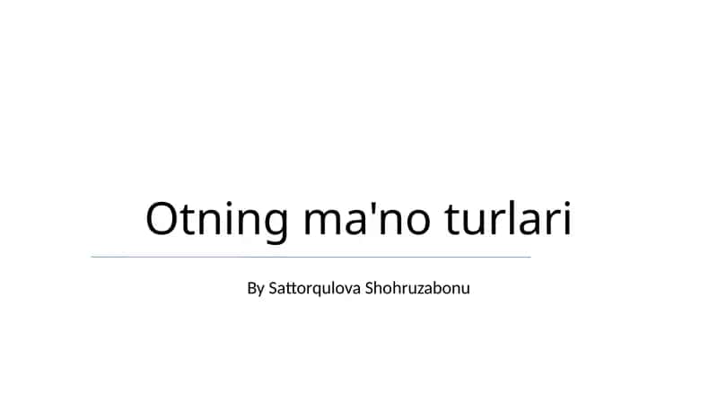Leksikal ma'no