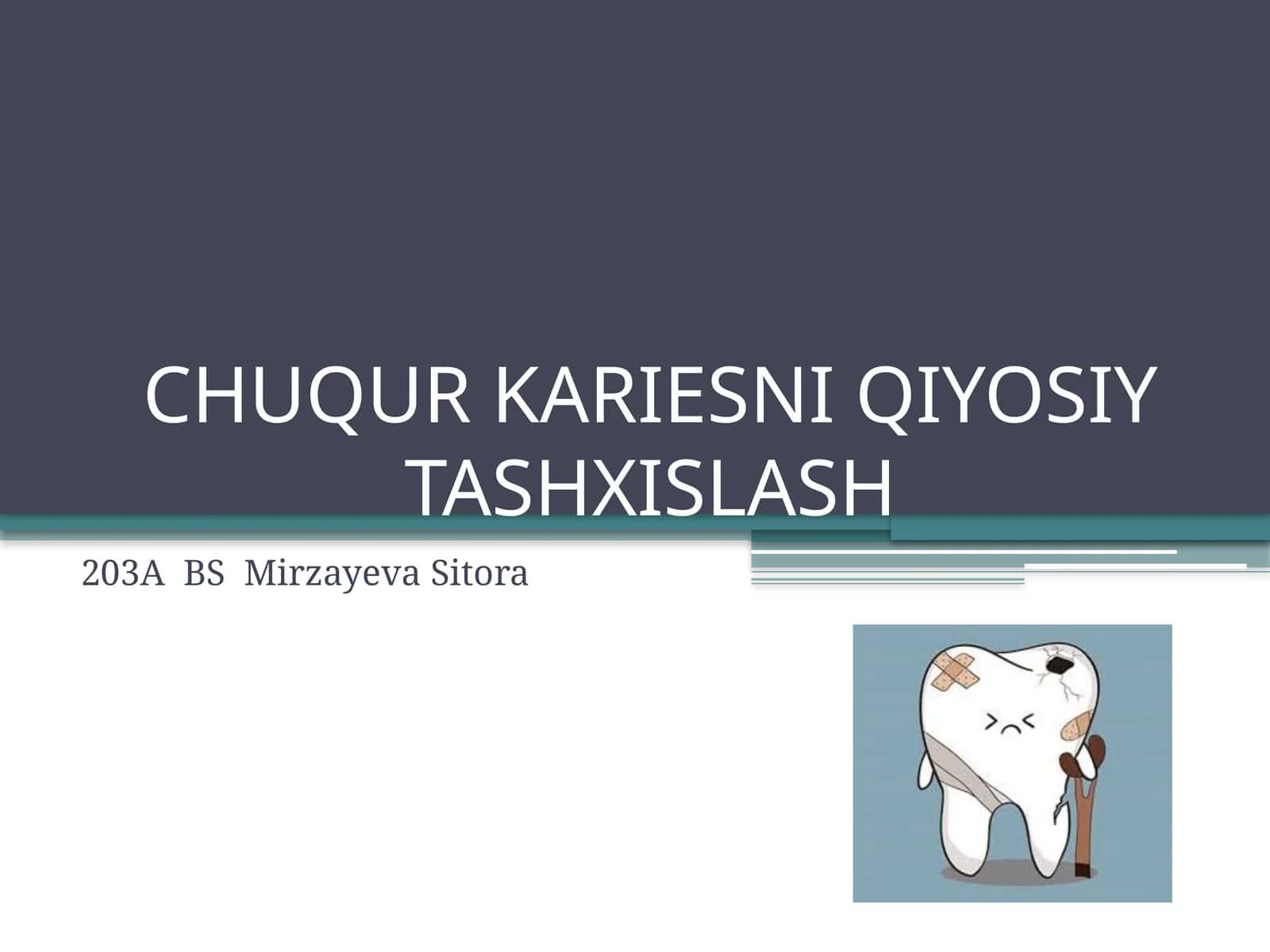 CHUQUR KARIESNI QIYOSIY TASHXISLASH