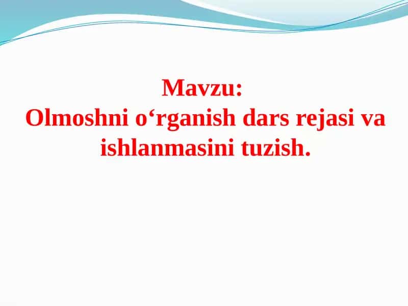 Kishilik olmoshlari o'rganish rejasi