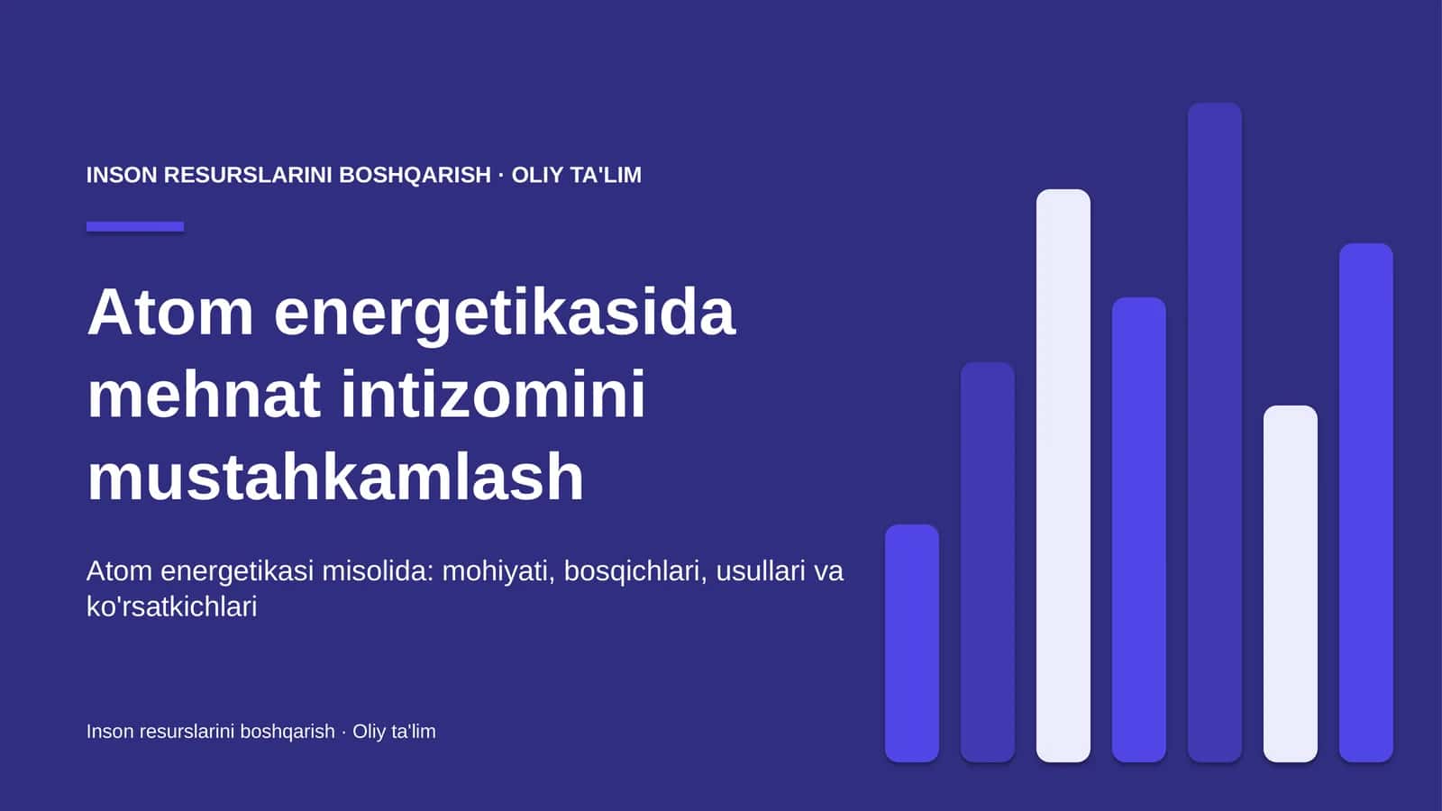 Atom energetikasida mehnat intizimini mustahkamlash