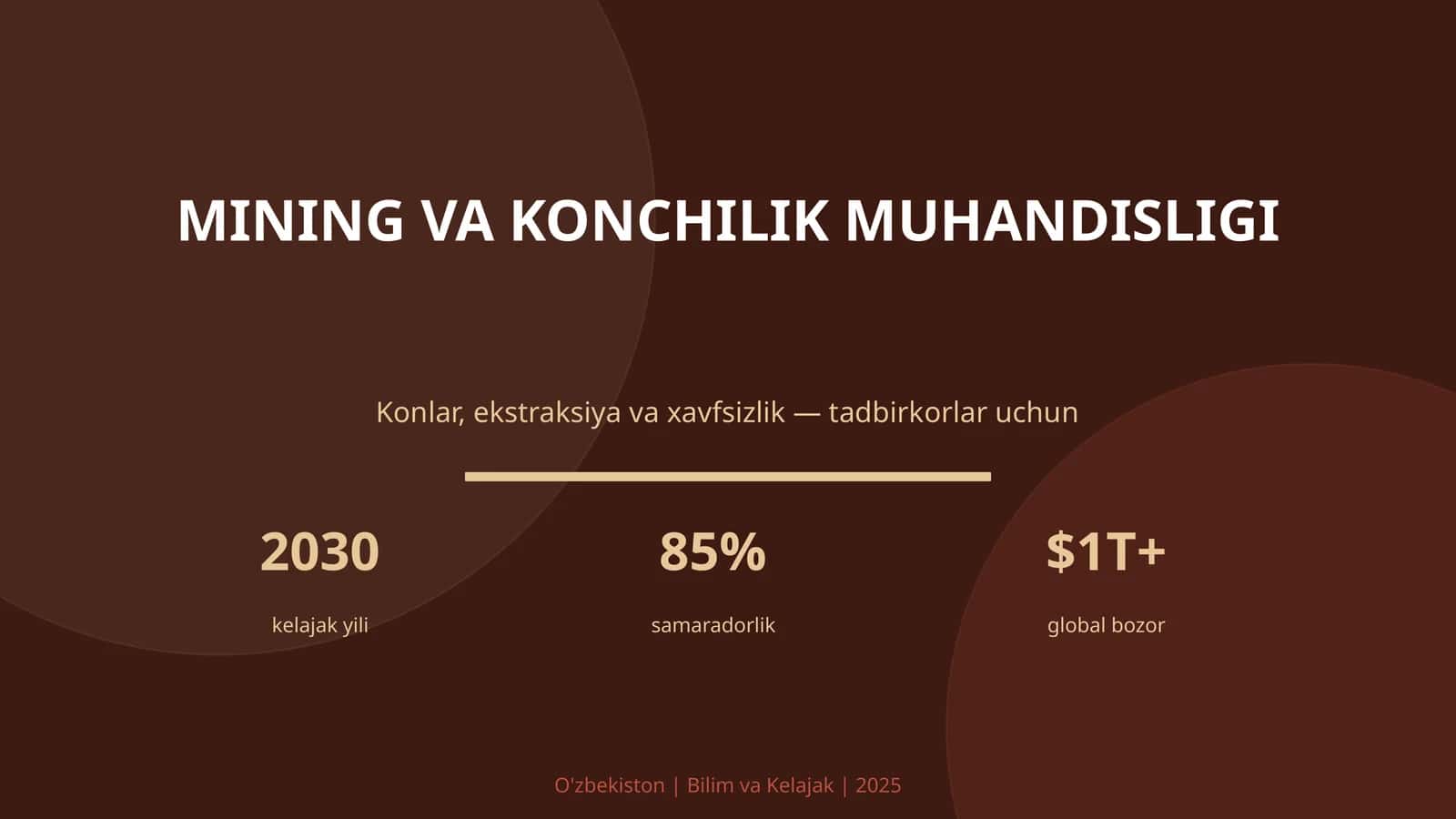 MINING VA KONCHILIK MUHANDISLIGI