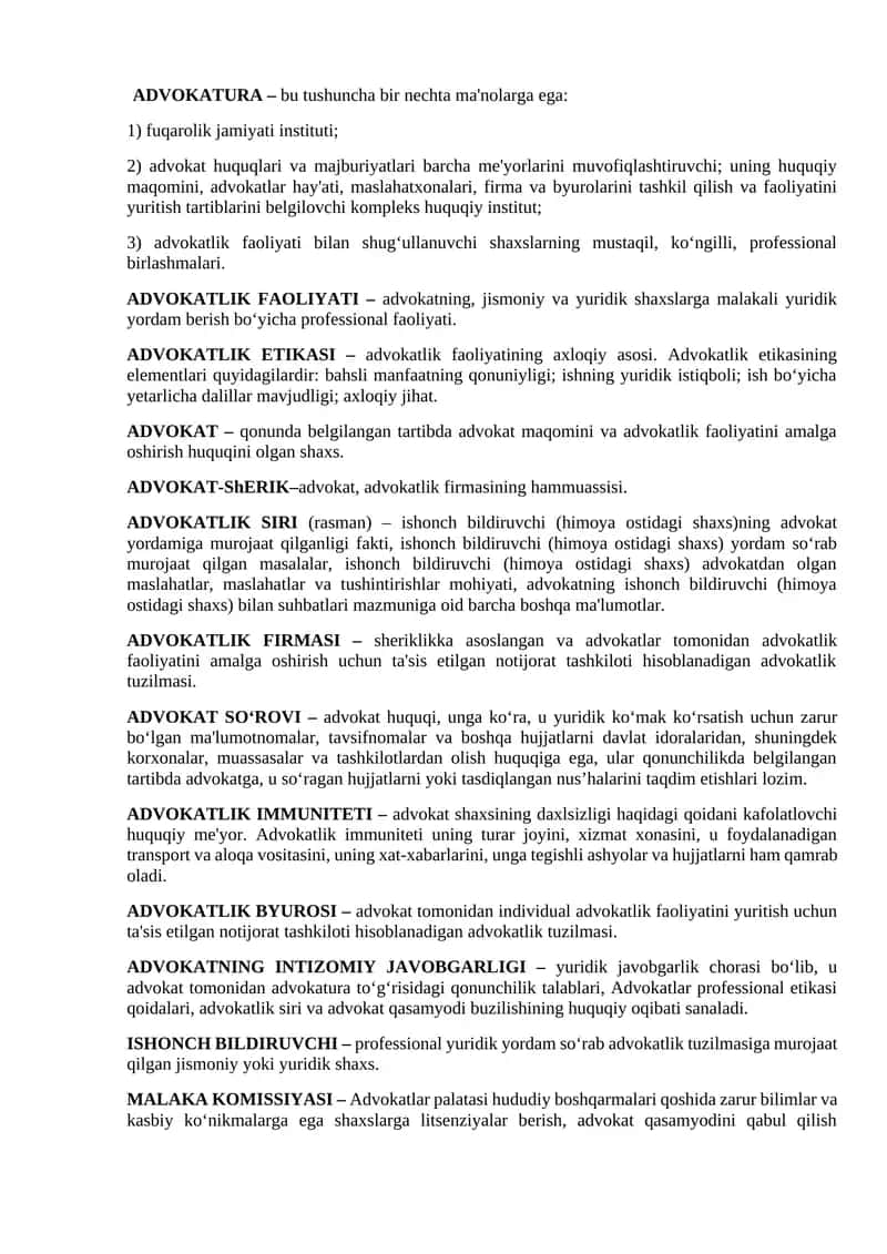 ADVOKATURA