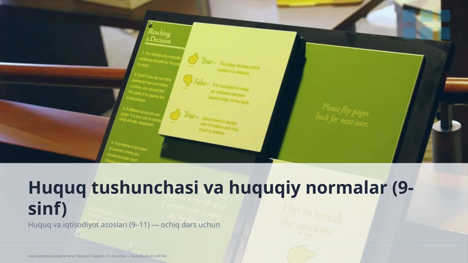 Huquq va iqtisodiyot asoslari (9–11)