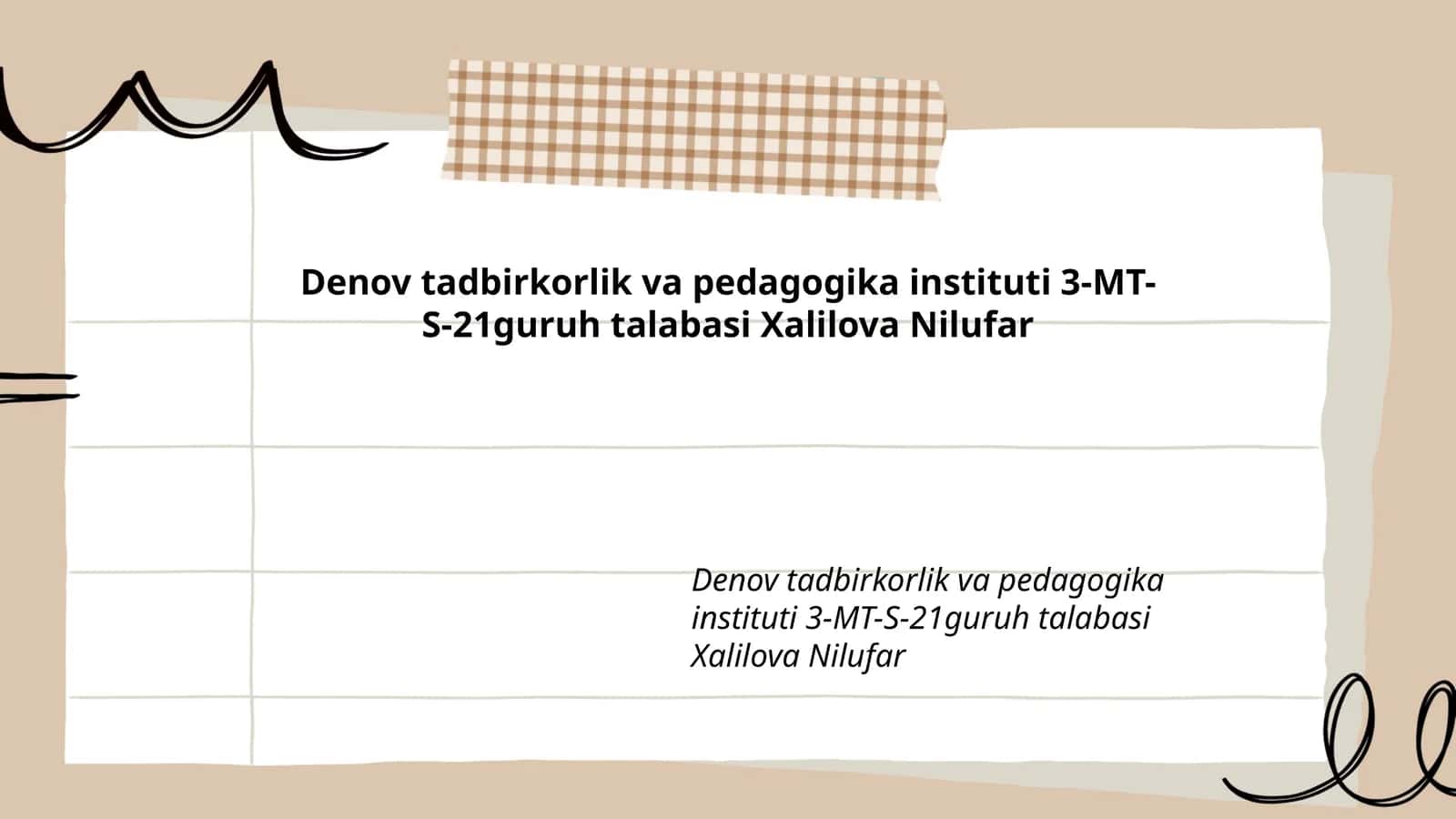 Denov tadbirkorlik va pedagogika instituti