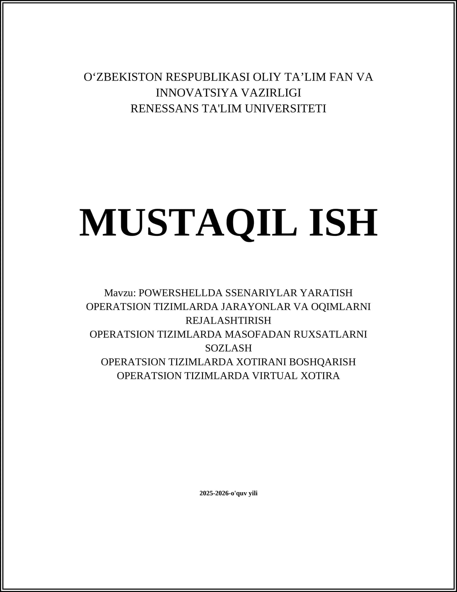 POWERSHELLDA SSENARIYLAR YARATISH