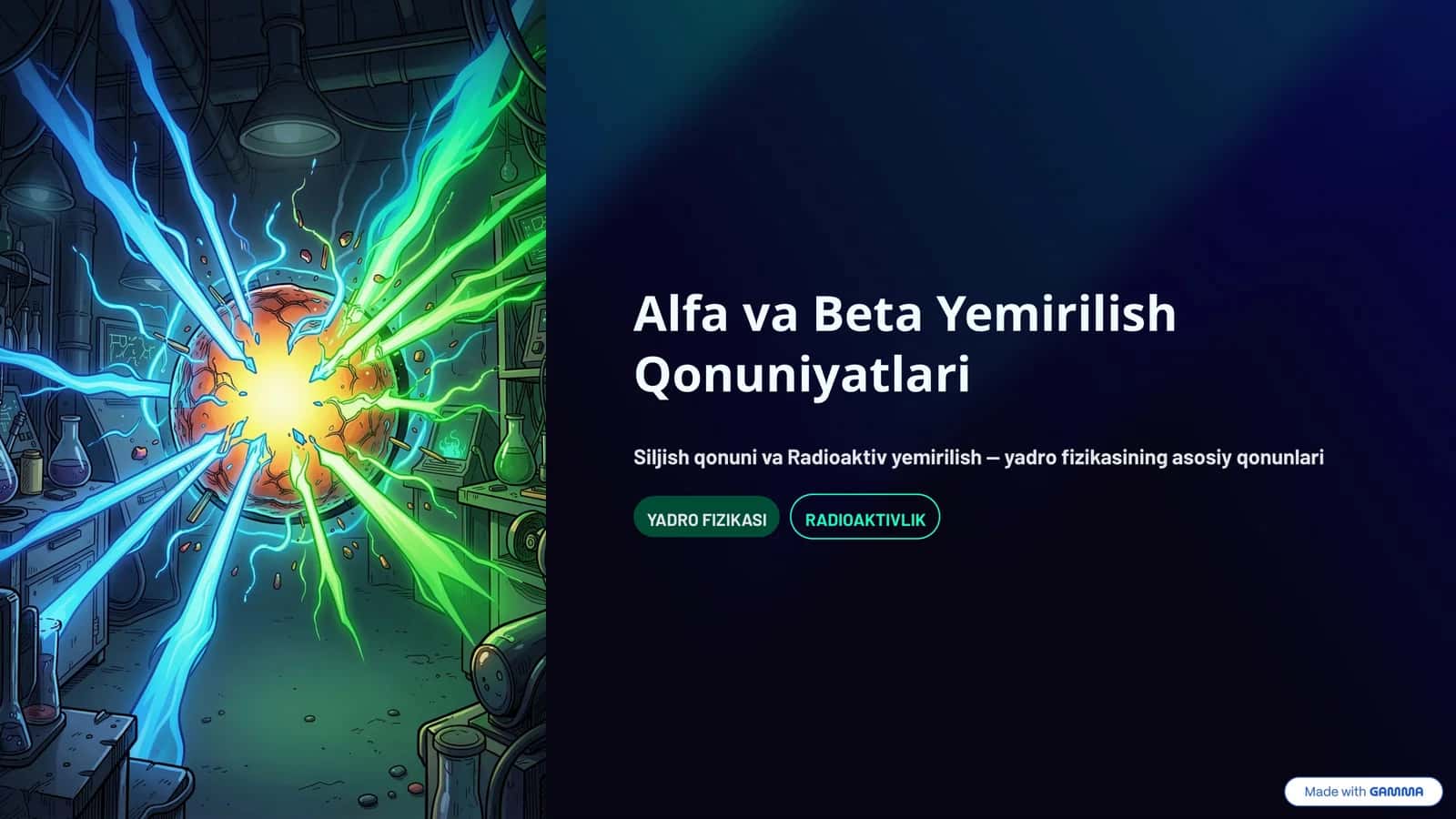 Alfa va Beta Yemirilish Qonuniyatlari