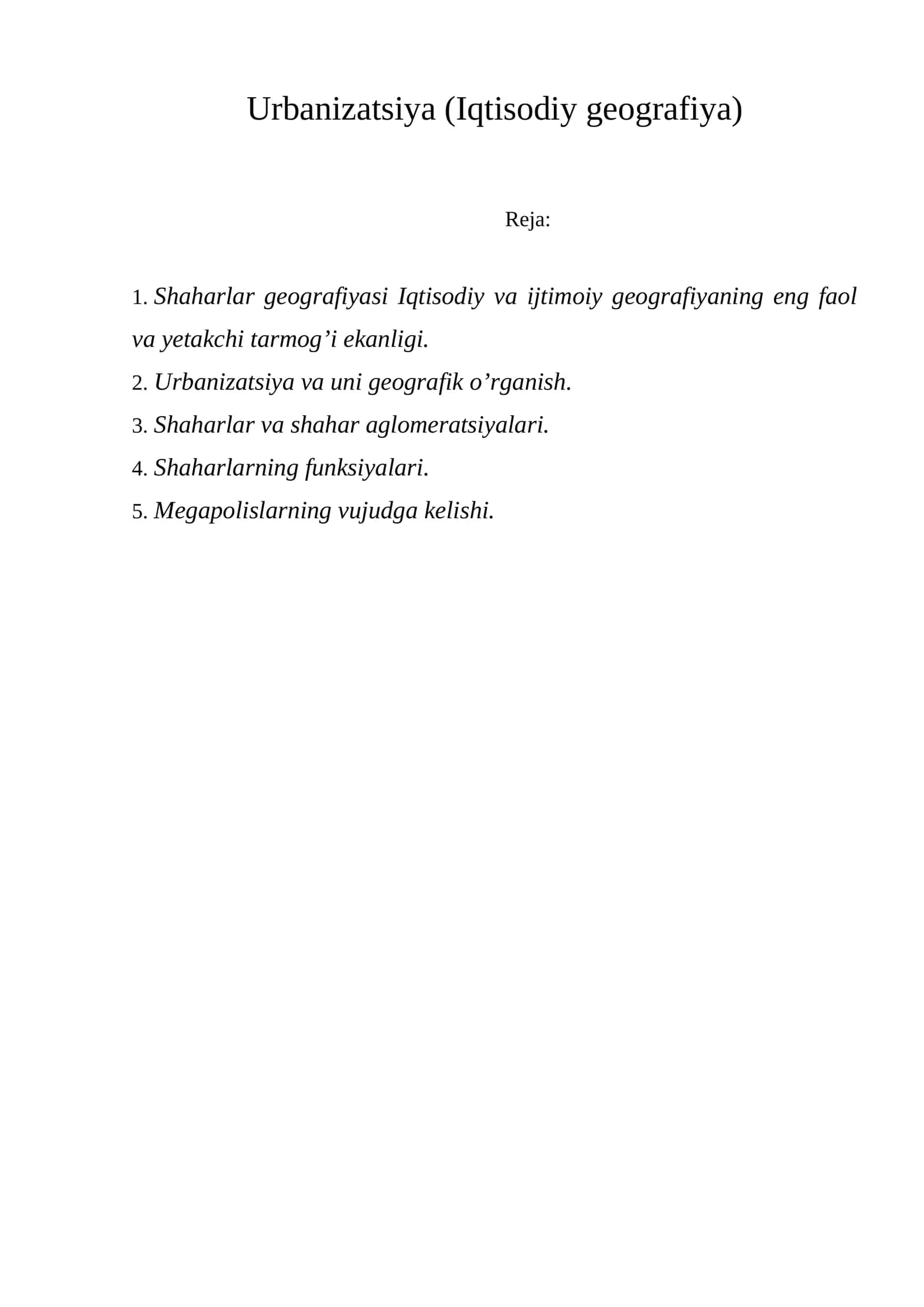 Urbanizatsiya