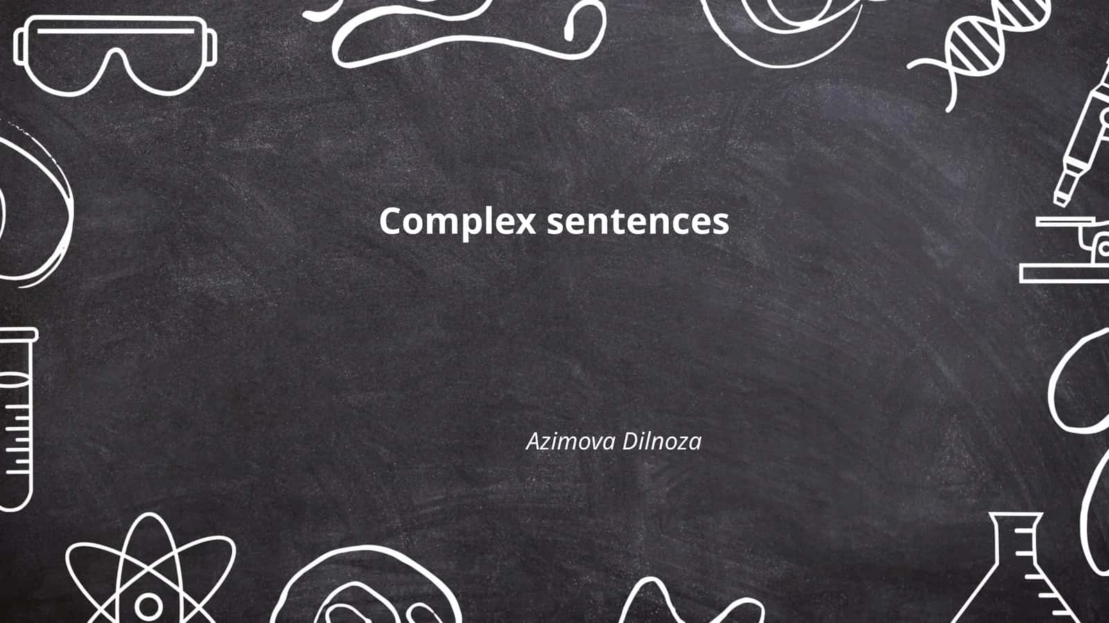 Complex sentences