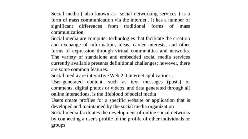 Social media