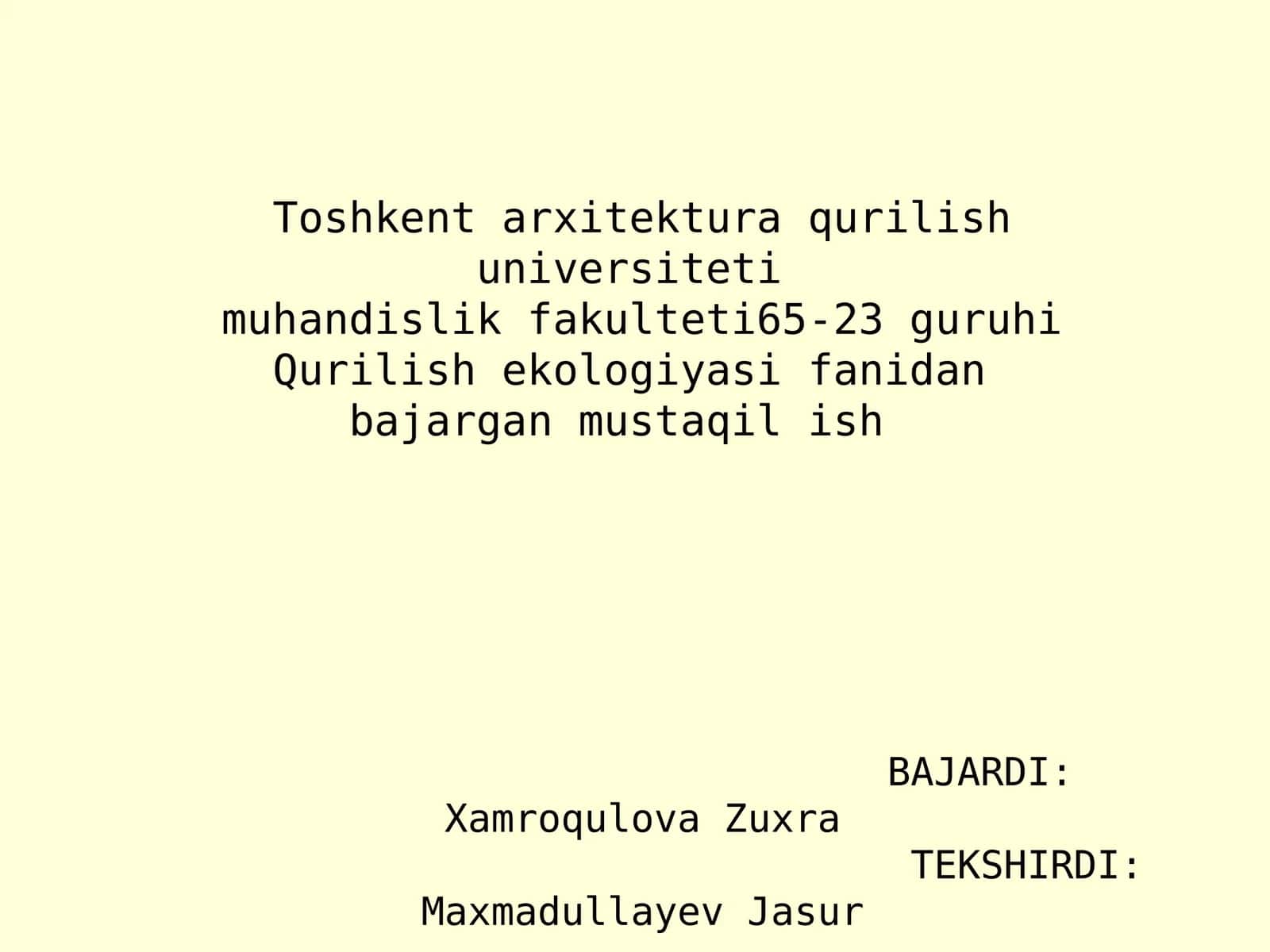 Havoni zaxarli gazlardan, turli xil chang zarralaridan tozalash usullari