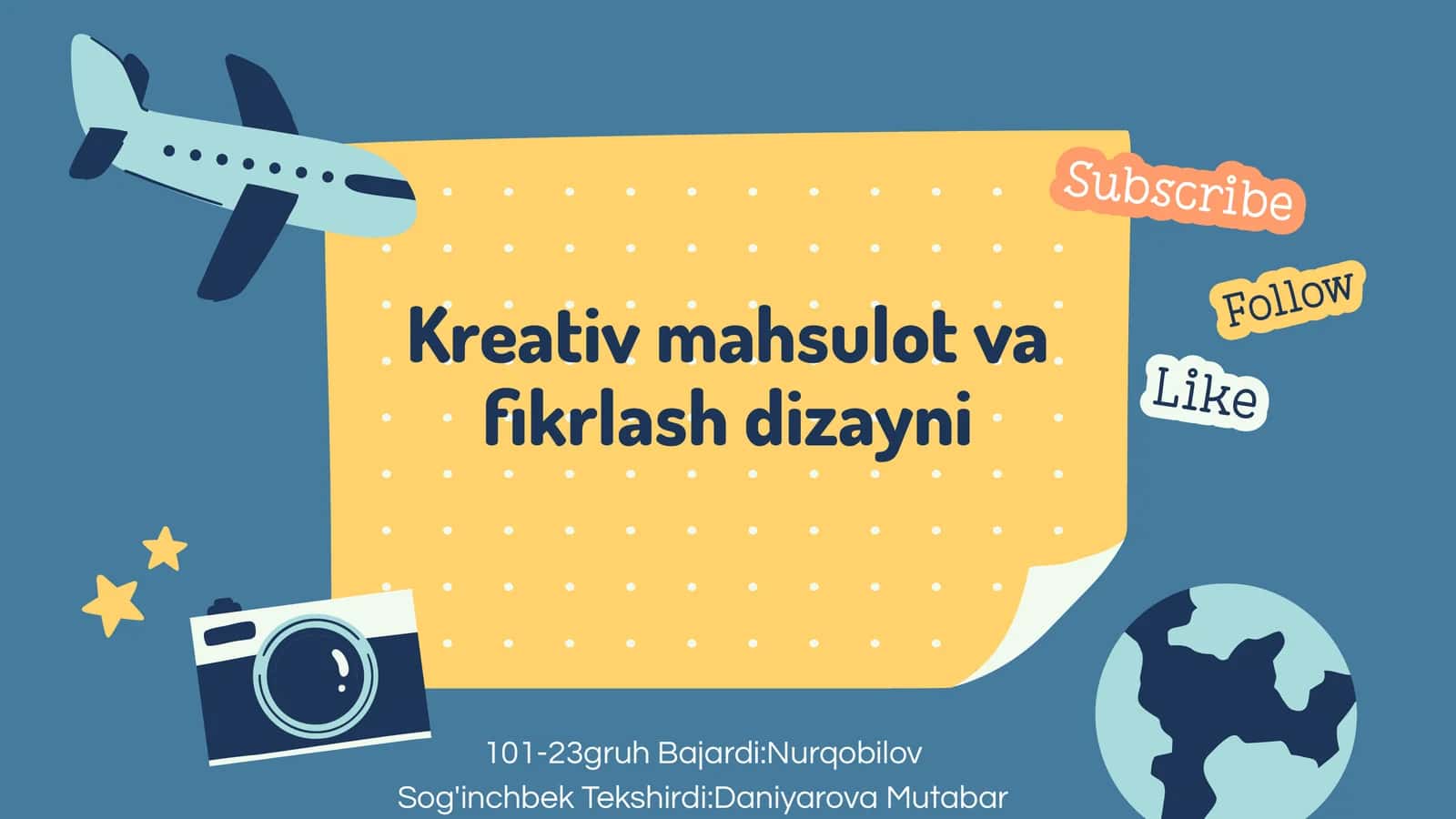 Kreativ mahsulot va fikrlash dizayni