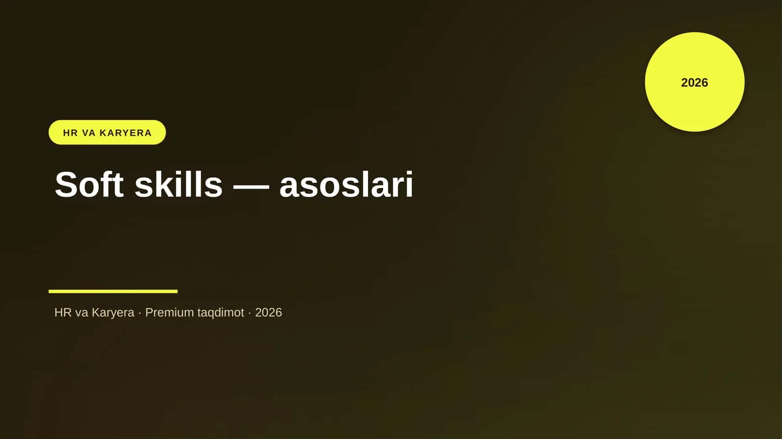 Soft skills — asoslari