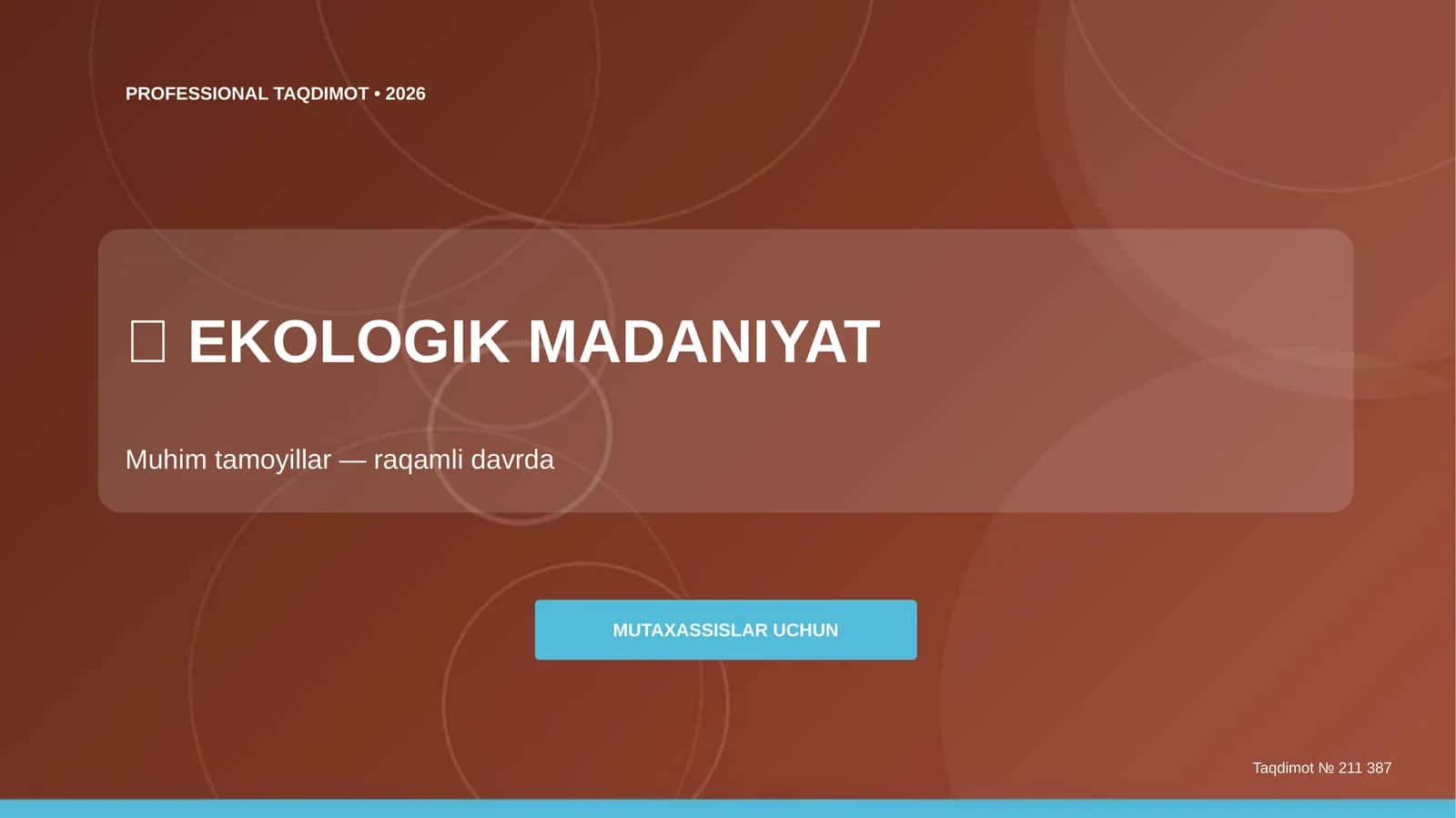 EKOLOGIK MADANIYAT