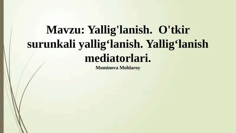 Yallig'lanish