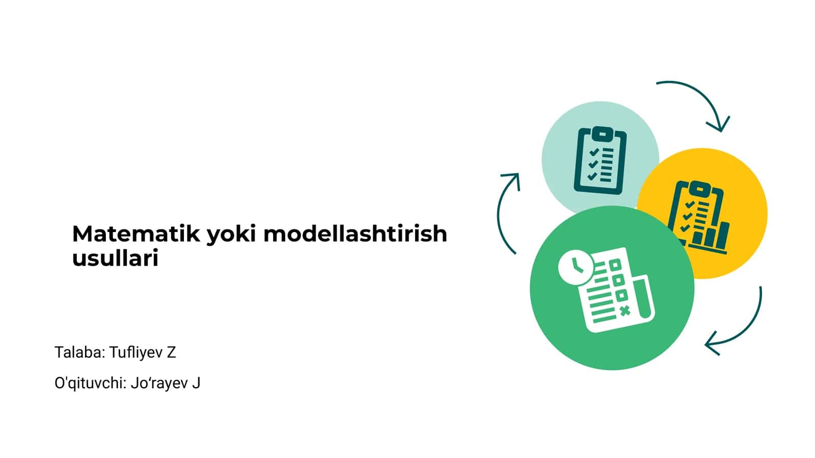 Matematik va Modellashtirish Usullari