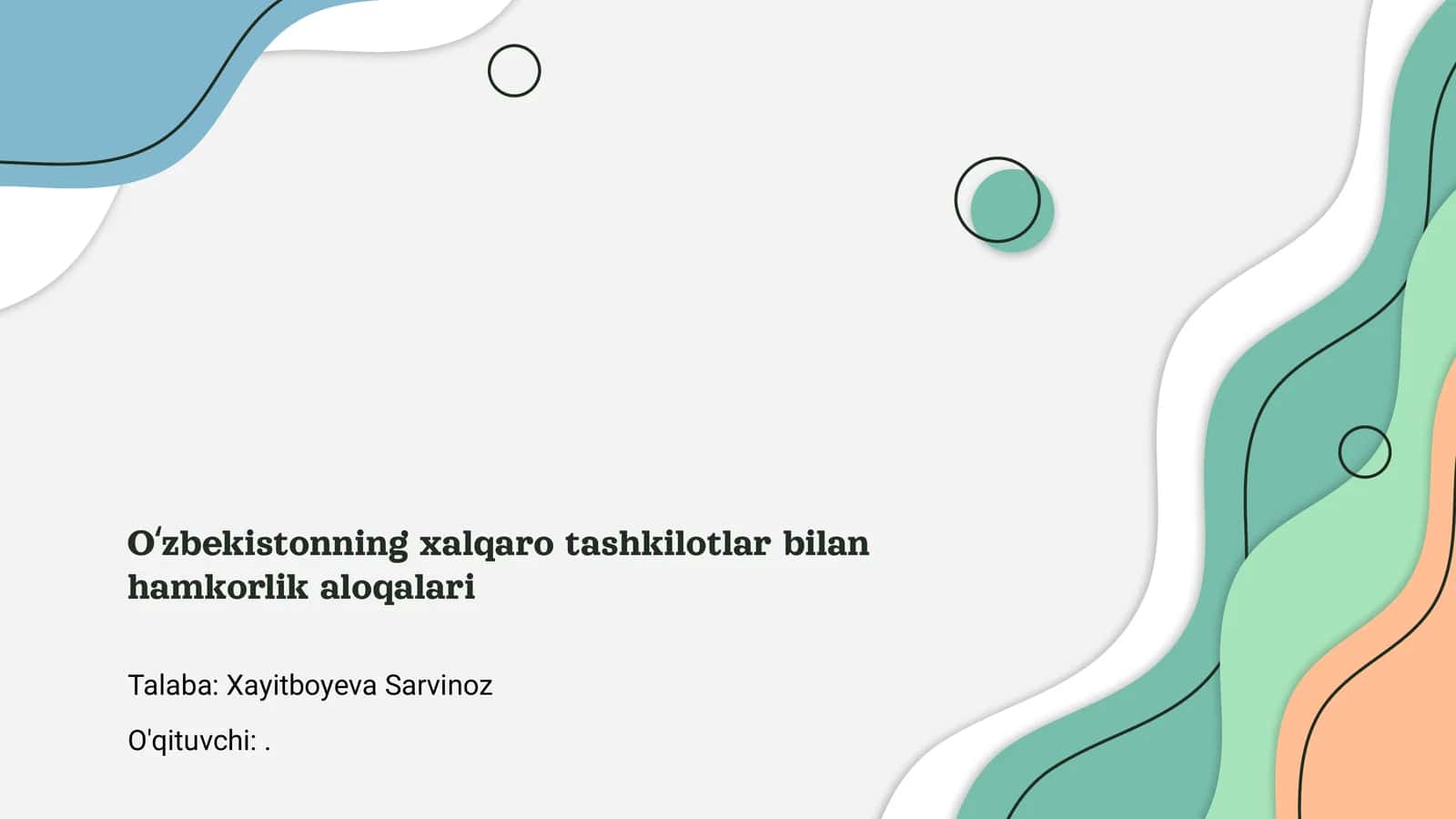 Xalqaro tashkilotlar bilan hamkorlik