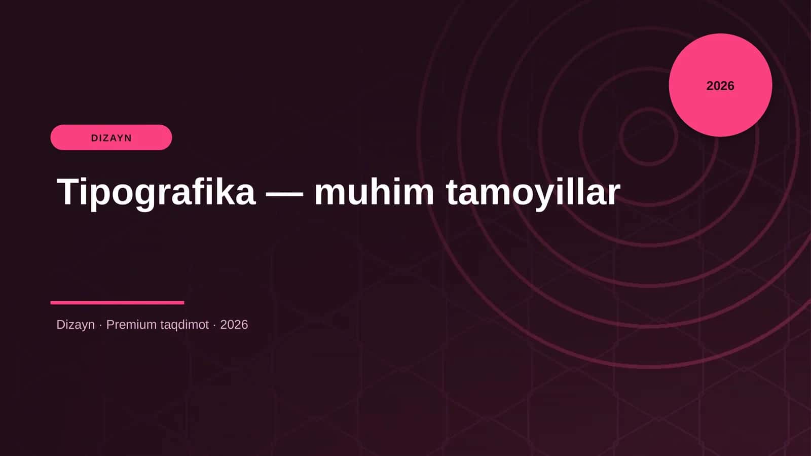 Tipografika — muhim tamoyillar