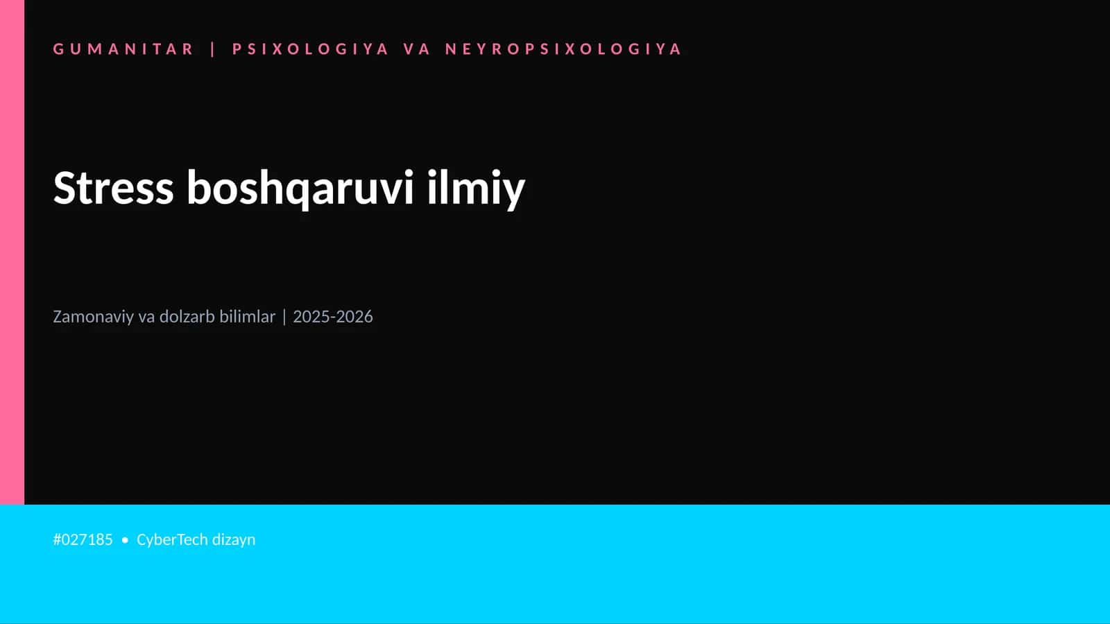 Stress boshqaruvi ilmiy